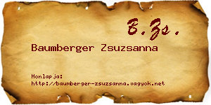 Baumberger Zsuzsanna névjegykártya
